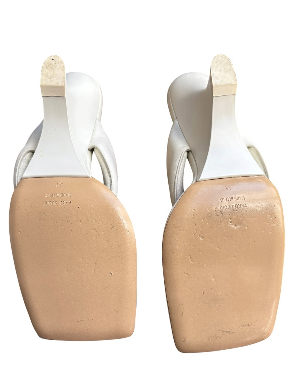 Gia Borghini Gia 6 Ivory Leather Wedge Sandals US 10.5/EU 41 - Picture 5 of 8
